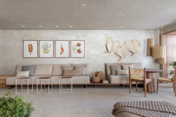 Base neutra não é parede branca: por que o rosa terroso e os neutros afetivos redefinem a arquitetura de interiores