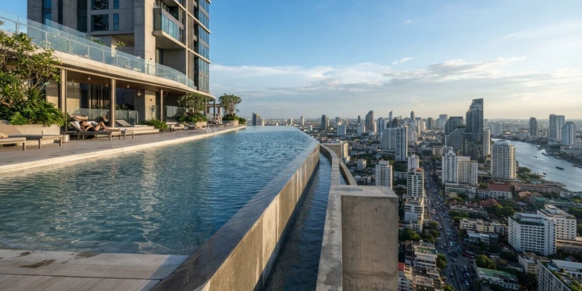 Piscina infinita em cobertura: a engenharia invisível que sustenta o efeito de borda infinita