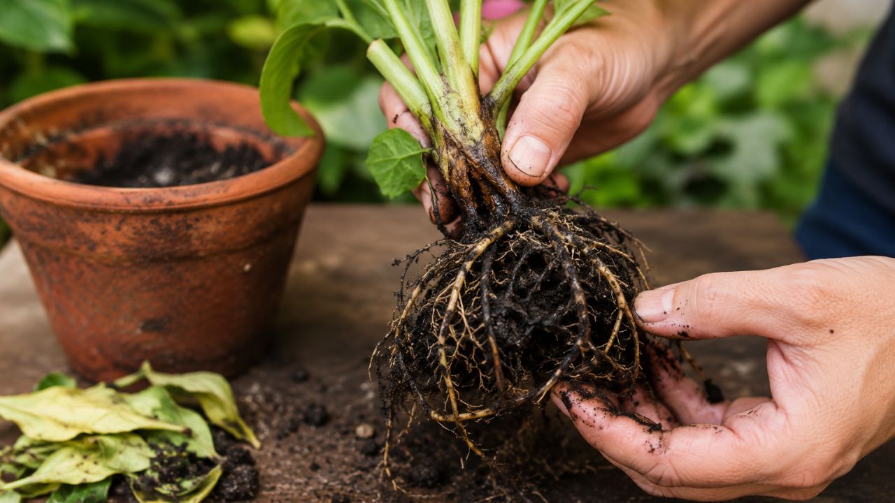 Por que sua planta em vaso morre mesmo com rega diária — o erro que quase todo mundo comete!