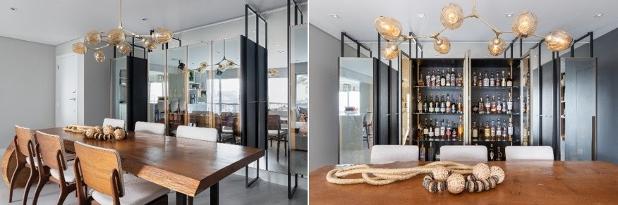 Como tirar bom proveito da estética decorativa do vidro reflecta nos projetos de interiores