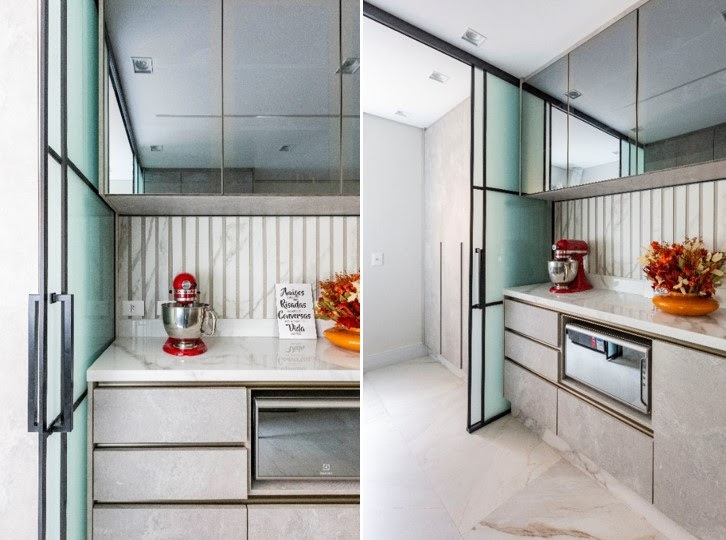 Como tirar bom proveito da estética decorativa do vidro reflecta nos projetos de interiores