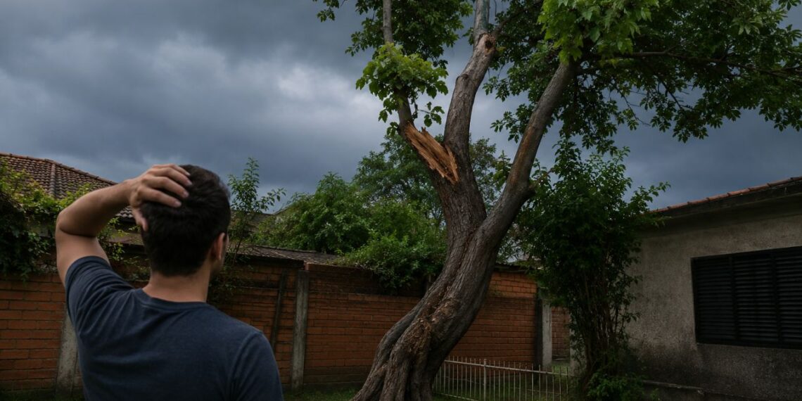 Como identificar se uma árvore no seu quintal está com risco de queda antes de uma tempestade?