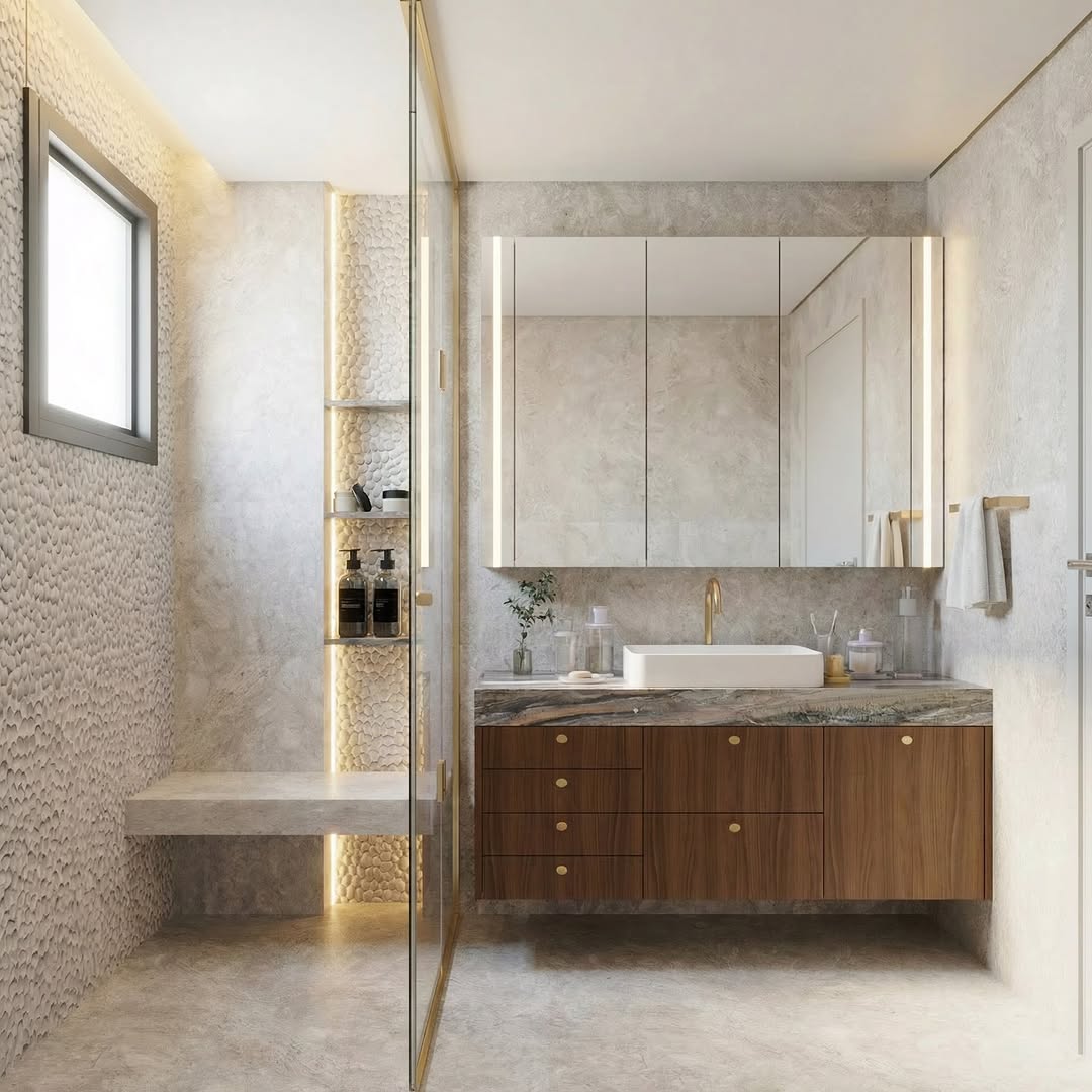 Como decorar o banheiro sem errar: 8 modelos inspiradores para acertar na iluminação, piso e marcenaria