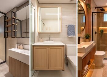 Como decorar o banheiro sem errar: 8 modelos inspiradores para acertar na iluminação, piso e marcenaria