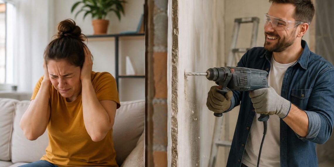 Barulho de obra em apartamento: os horários que a lei realmente autoriza furadeira e marreta