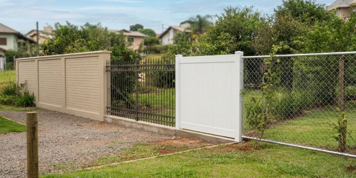 Cercar o quintal: muro de alvenaria, grade de ferro, cerca de PVC ou tela galvanizada — comparativo real de custo por metro linear e durabilidade
