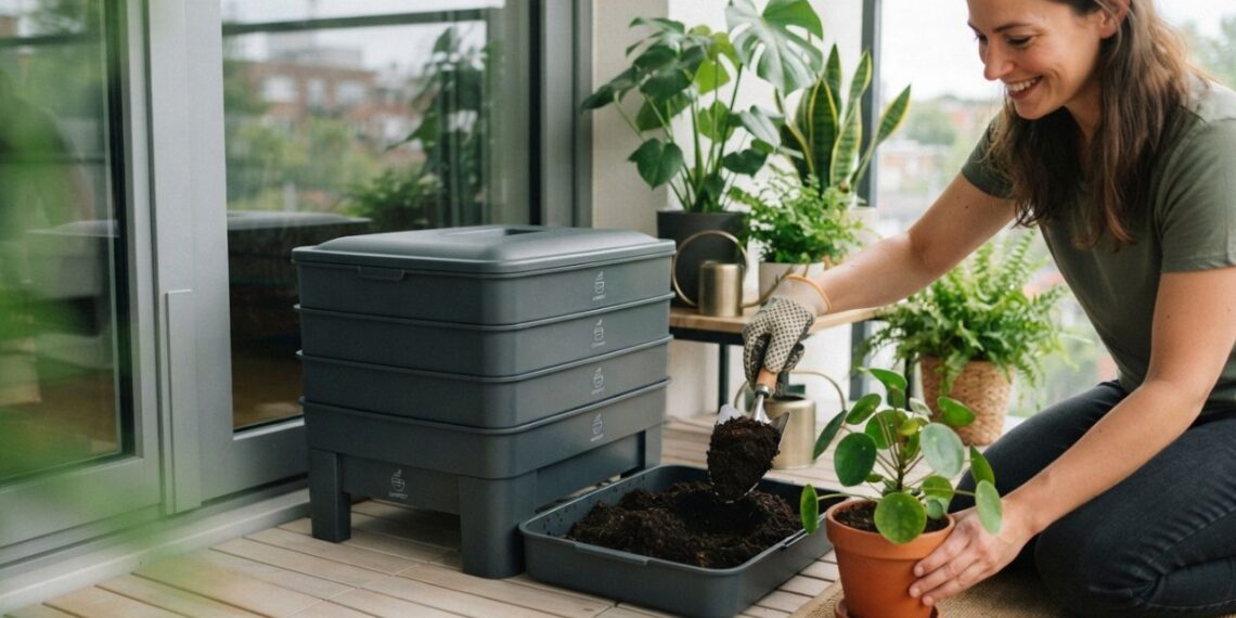 Como fazer compostagem em apartamento sem cheiro e sem moscas e usar o adubo nas plantas de interior?