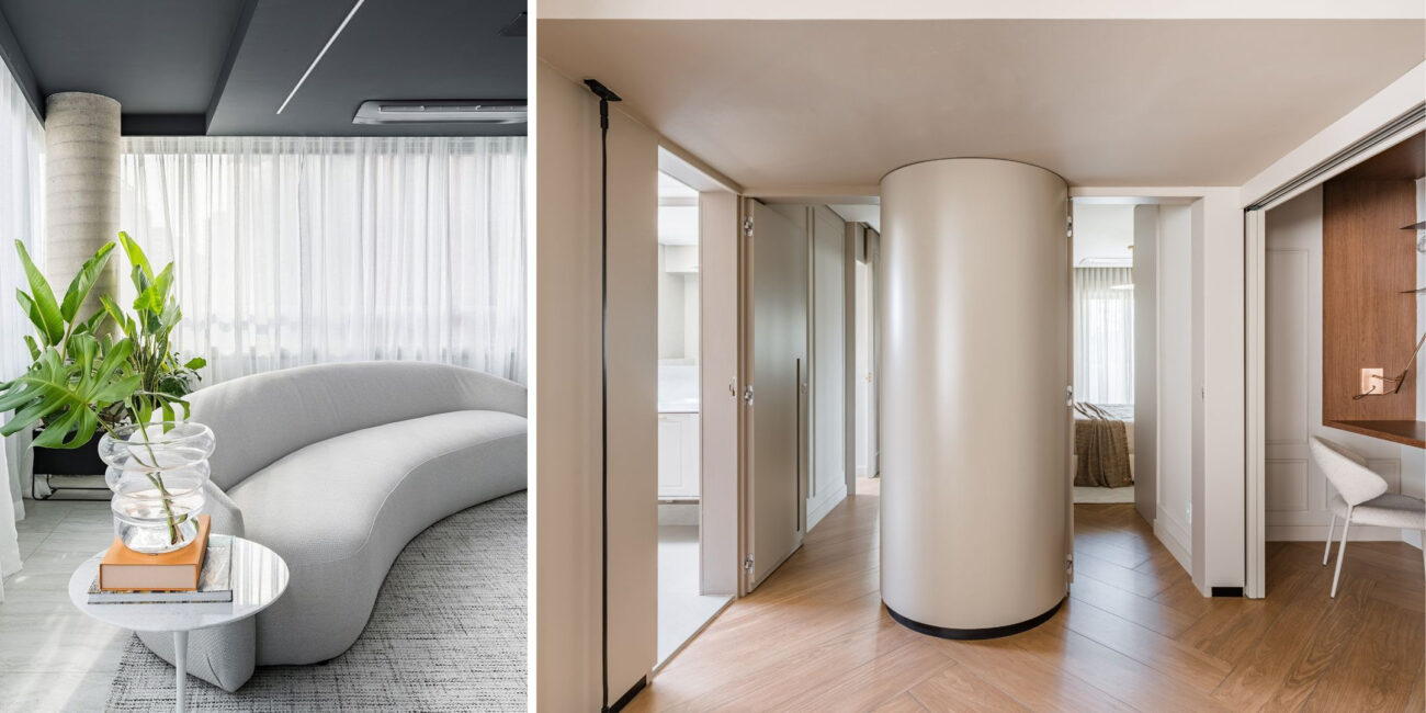 Uma bancada sem quina, um arco, um sofá: como pequenas curvas mudam a forma como as pessoas se movem dentro de casa