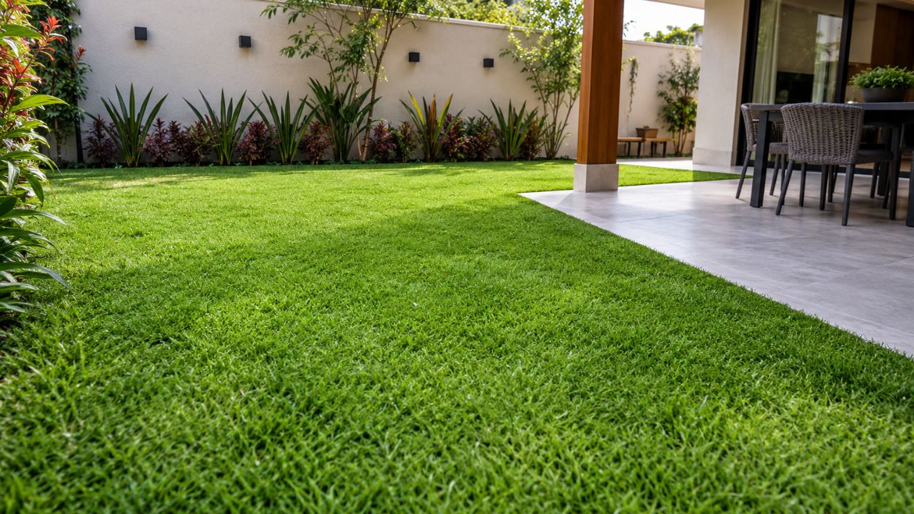 Grama natural sobre piso de concreto: veja a estrutura que sustenta o gramado sem comprometer a drenagem