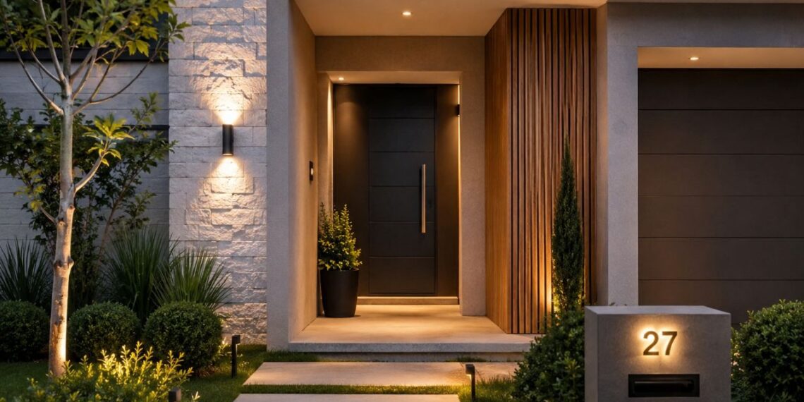 Entrada da casa: os 5 elementos que fazem uma fachada parecer cuidada — e que quase ninguém pensa antes de gastar com revestimento caro