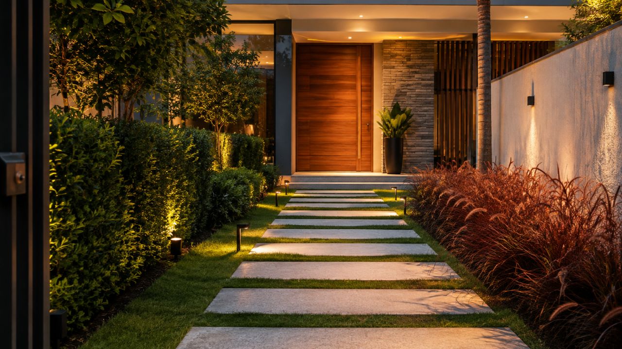Entrada da casa: os 5 elementos que fazem uma fachada parecer cuidada — e que quase ninguém pensa antes de gastar com revestimento caro