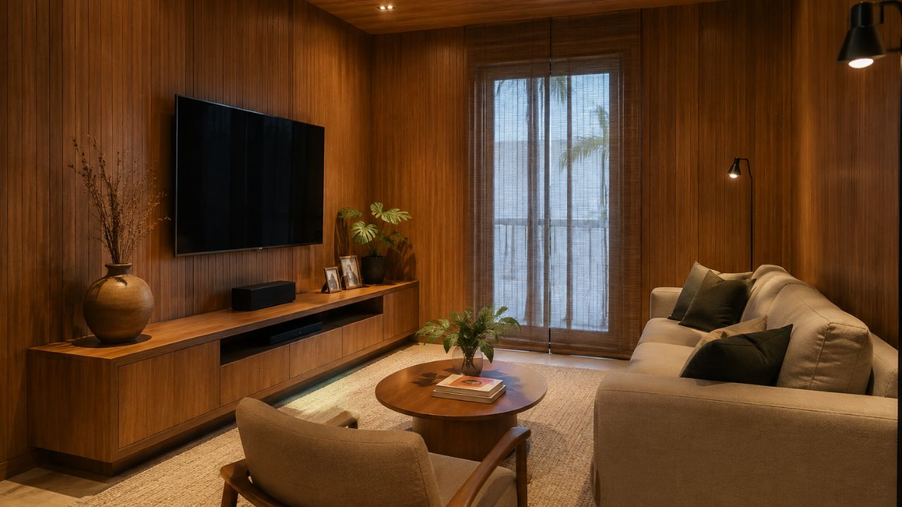 Madeira demais pode arruinar o aconchego que você buscava na decoração