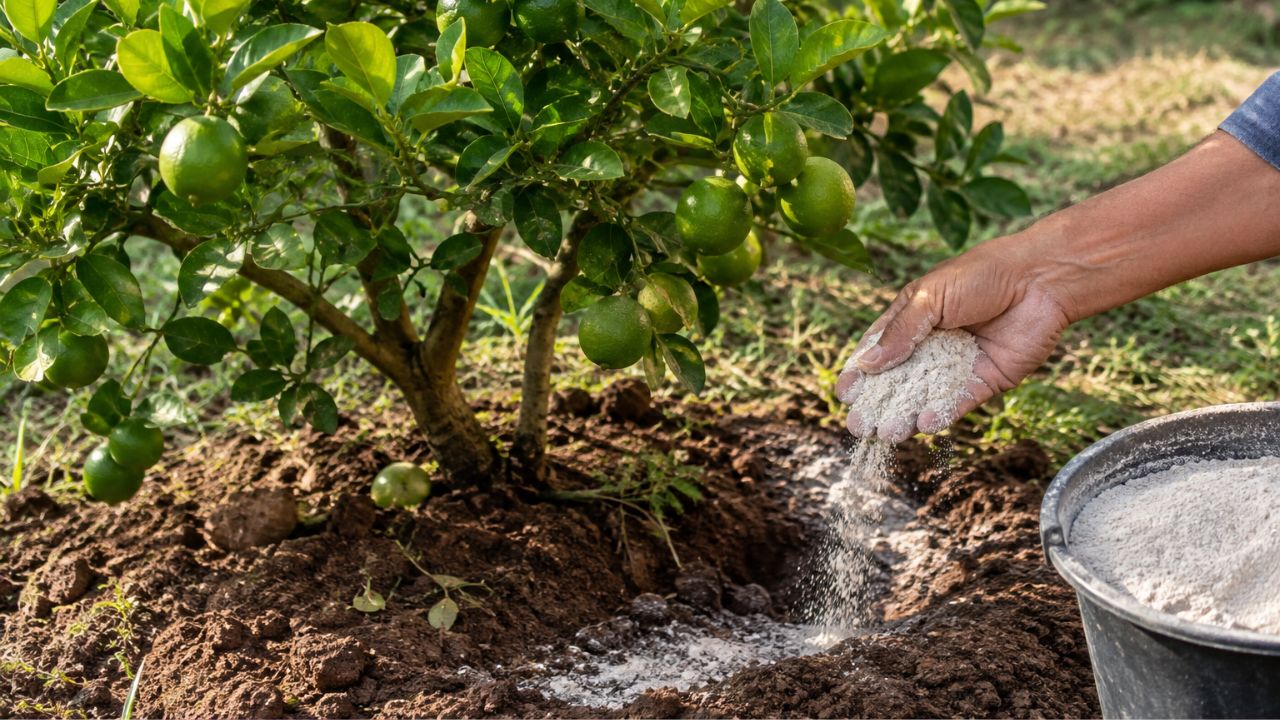 Limoeiro fraco e sem flor: veja a adubação em camadas que devolve a força da planta em poucas semanas