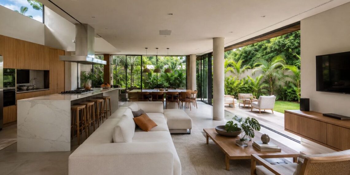 Planta livre em projetos residenciais: veja como funciona a estrutura que permite espaços abertos e por que ela exige mais engenharia