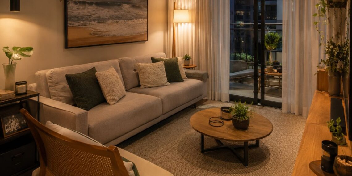 Uma sala aconchegante não se faz com decoração, se faz com camadas: entenda!