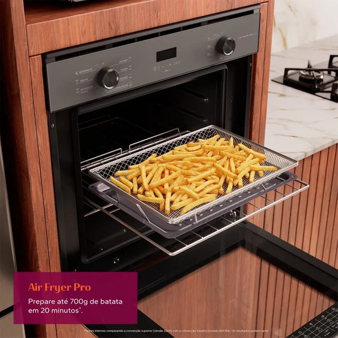 Brastemp lança forno de embutir com air fryer integrado: veja o tempo de fritura e quais modelos chegam à linha