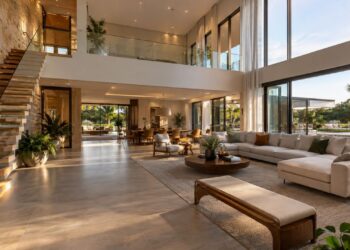 Acústica residencial: por que casas grandes ecoam mais e como o projeto resolve isso antes da obra terminar