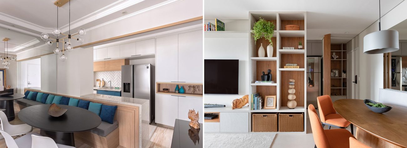 Banco alemão ganha espaço nas salas de jantar compactas: veja as medidas que garantem conforto e mais lugares à mesa