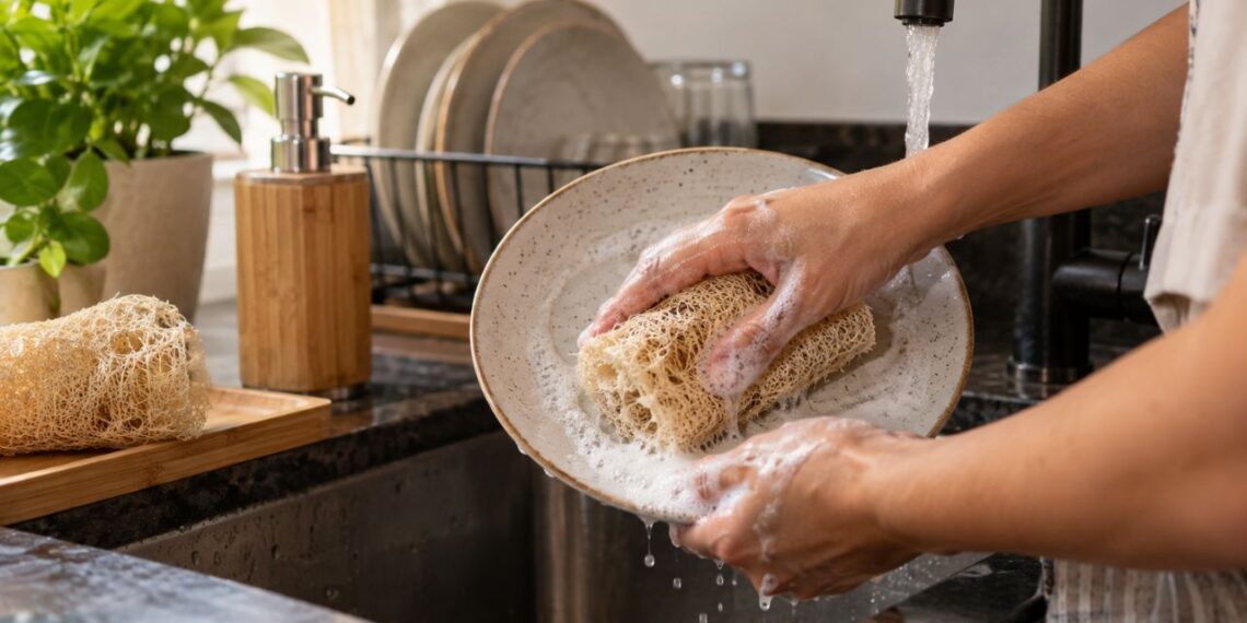 Bucha vegetal pode lavar qualquer louça? Entenda o preparo necessário antes de usar e evite riscos nas peças