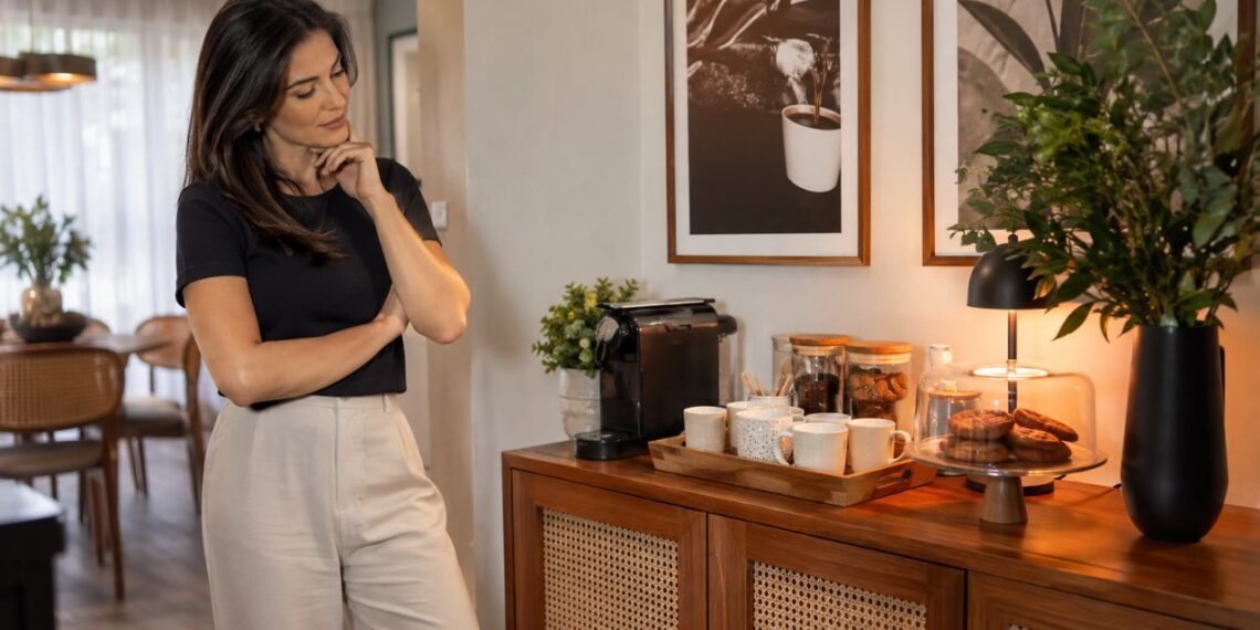 Aparador bonito não basta: veja o que realmente transforma o cantinho do café num espaço prático