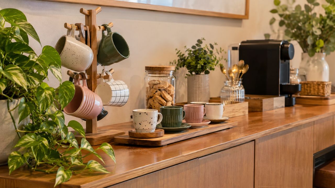 Aparador bonito não basta: veja o que realmente transforma o cantinho do café num espaço prático