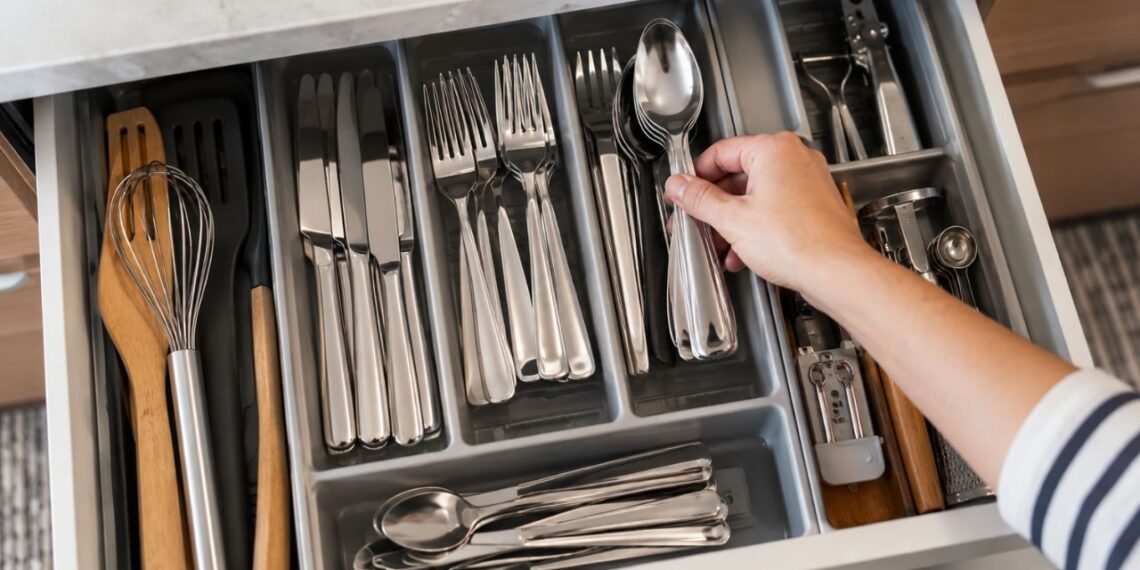Como organizar utensílios de cozinha na gaveta sem gastar muito e ainda evitar o talher enroscado toda vez que abre