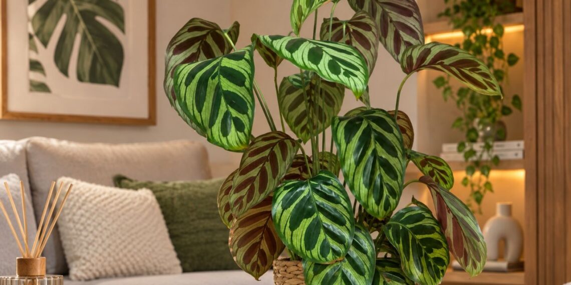 Maranta Pavão vira febre na decoração de interiores: descubra o local ideal para ela prosperar dentro de casa