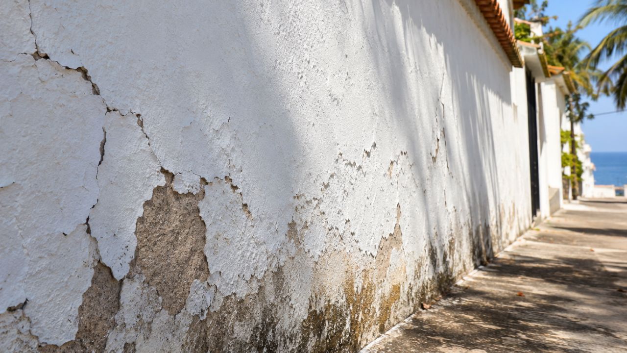 Cal com cola branca em fachadas: a durabilidade real contra chuva, sol e maresia