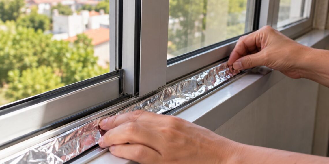 Papel alumínio nos trilhos das janelas: saiba por que o truque virou hábito e em quais partes da casa vale usar