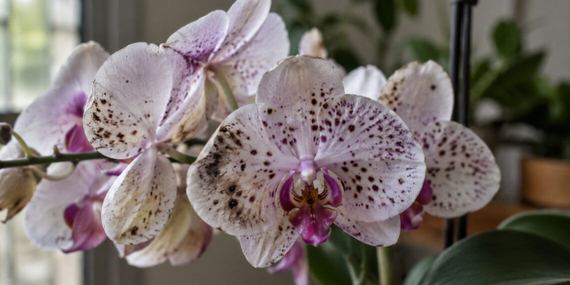 Orquídea com pintinhas nas flores: entenda o erro na rega que abre a porta para o fungo