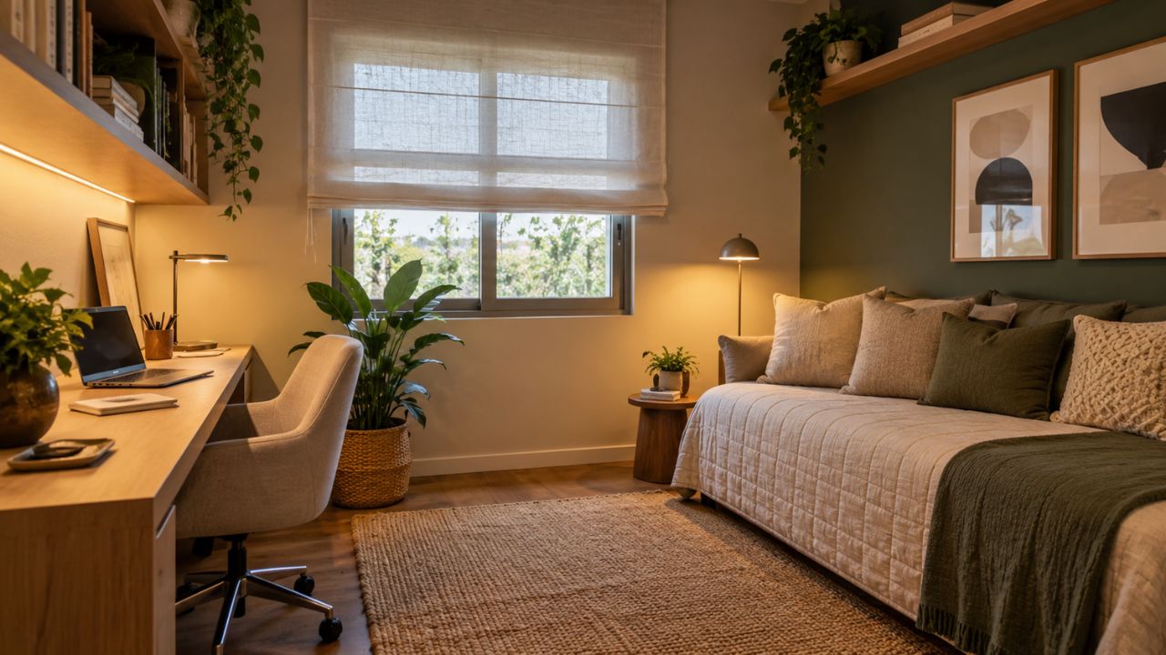 Quarto de hóspedes parado em casa? Entenda como ele pode virar escritório, ateliê ou sala de leitura no dia a dia
