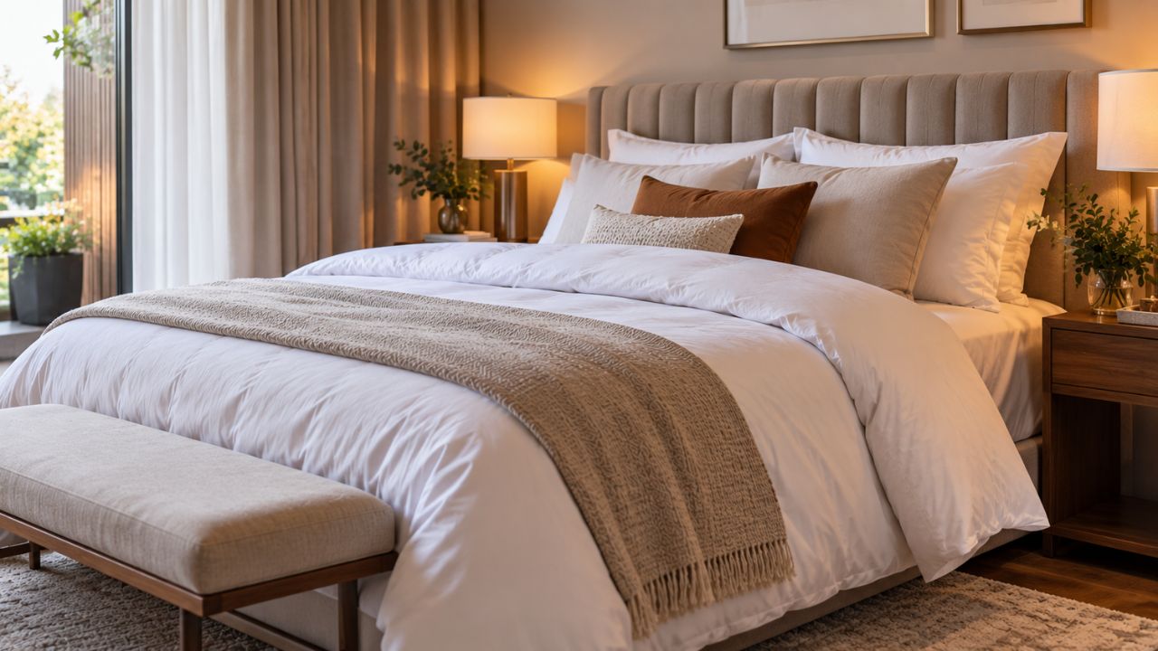 Quarto chique tem 3 elementos em comum: veja o que muda a percepção de luxo no ambiente sem gastar muito