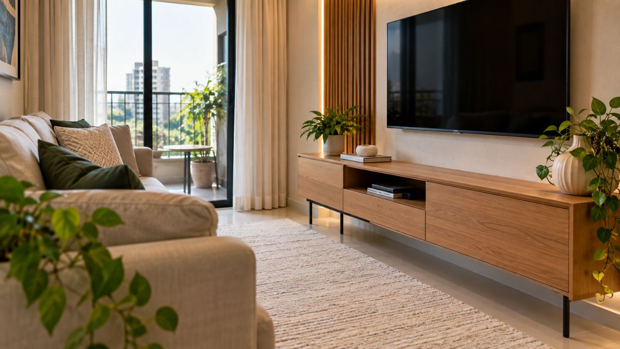 Rack para sala pequena: por que o modelo errado deixa o ambiente ainda mais apertado?