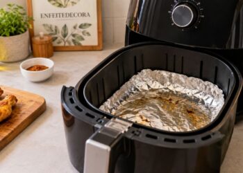 Papel-alumínio na airfryer: você sabia pra que serve esse truque e como usar sem travar a circulação de ar?