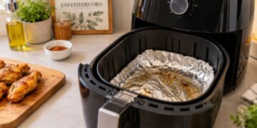 Papel-alumínio na airfryer: você sabia pra que serve esse truque e como usar sem travar a circulação de ar?