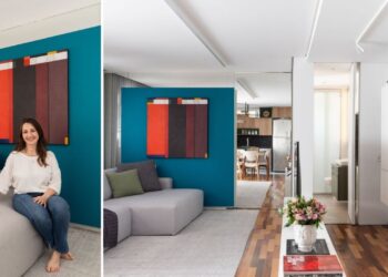 A composição reúne tons neutros e pontos de cor em uma proposta que traduz o olhar 
da arquiteta Juliana Faria para a decoração contemporânea | Fotos: Julia Novoa