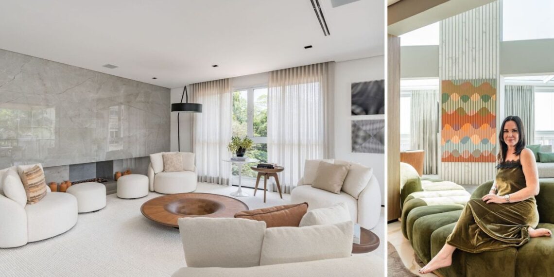 Com diferentes propostas de composição, a arquiteta Ana Rozenblit gosta de investir nas formas orgânicas, cores e no design moderno para compor os livings dos projetos que assina | Projeto: Spaço Interior | Fotos: Kadu Lopes