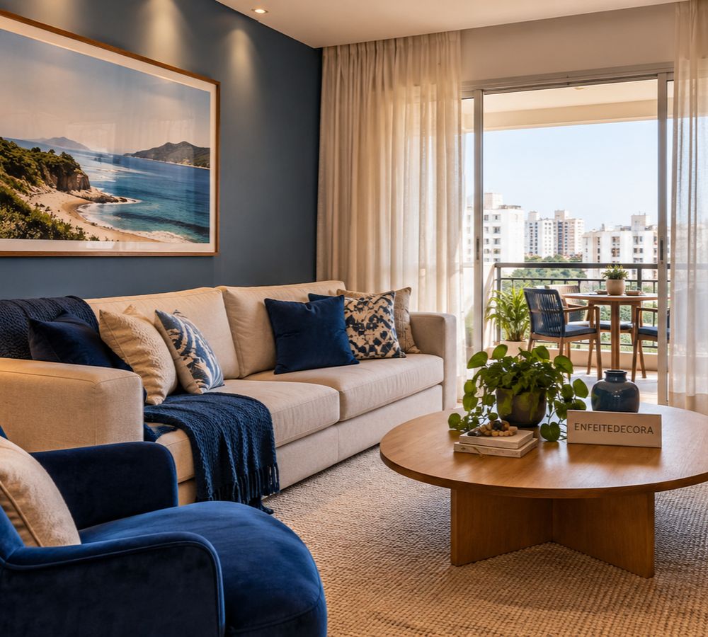 A cor azul deixou de ser um risco na decoração: veja como usar a cor com equilíbrio em qualquer cômodo