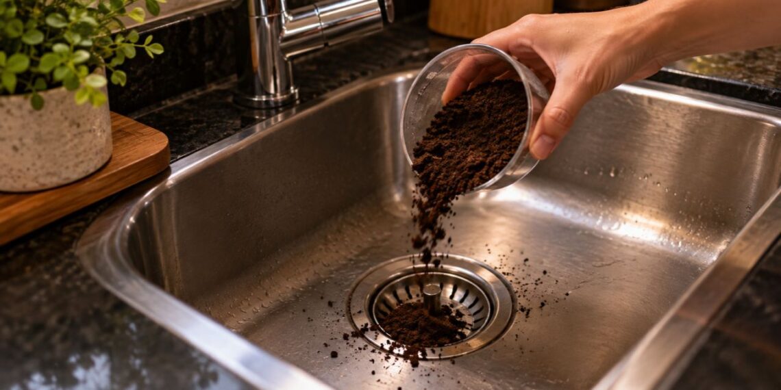 Por que jogar borra de café no ralo à noite? Entenda a função desse hábito e o que ele faz na pia até o dia seguinte