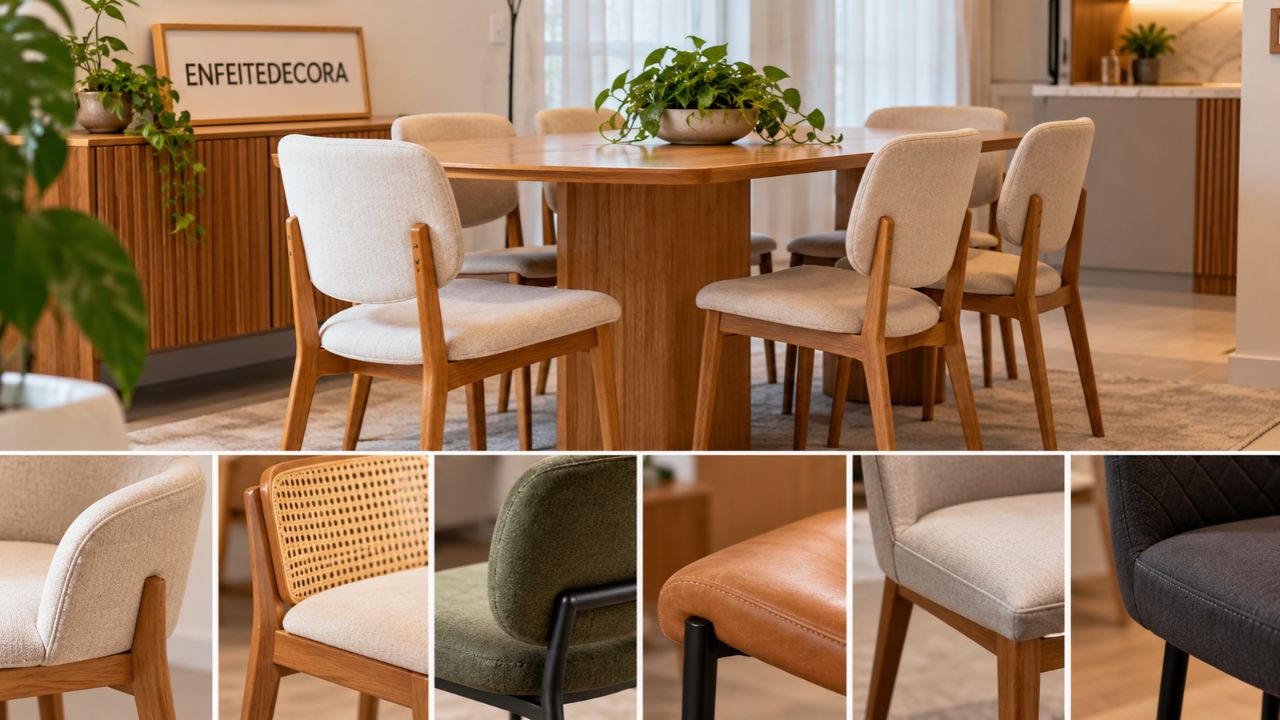 acabamento de cadeira para mesa de sala de jantar
