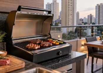Síndico recebe reclamação por churrasco em apartamento e moradores encontram na churrasqueira sem fumaça uma saída dentro do regulamento
