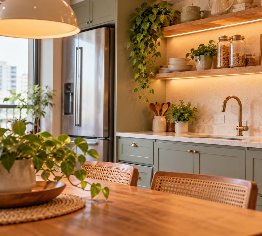 Cozinhas ganham visual mais aconchegante com o estilo soft kitchen; entenda a mudança e saiba aplicar em casa