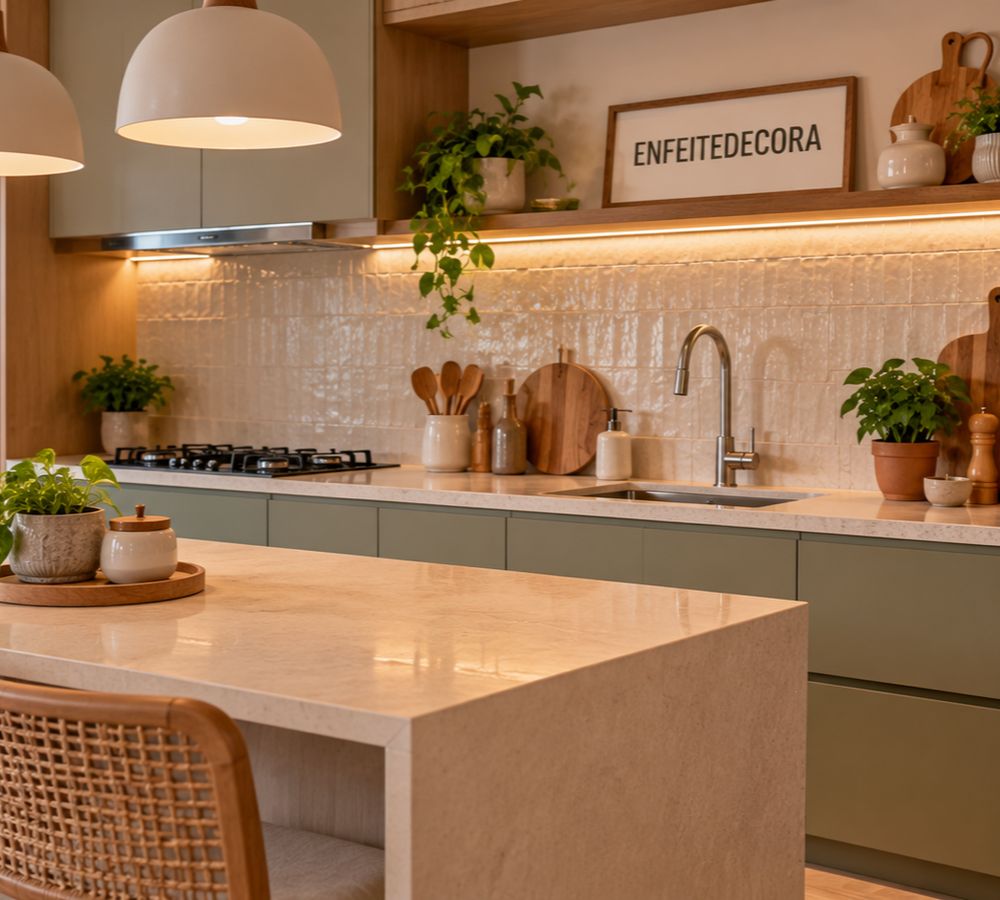 Cozinhas ganham visual mais aconchegante com o estilo soft kitchen; entenda a mudança e saiba aplicar em casa