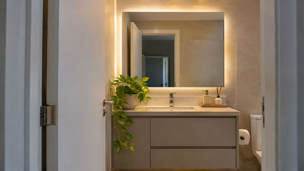 Você sabia que o espelho no banheiro errado pode travar a energia da casa, segundo o Feng Shui?