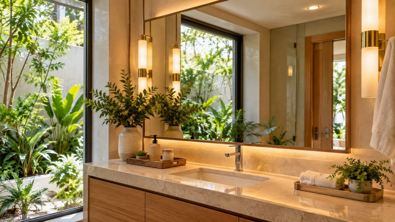 Você sabia que o espelho no banheiro errado pode travar a energia da casa, segundo o Feng Shui?