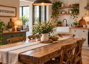 Estilo farmhouse encanta cada vez mais mulheres: entenda a razão emocional por trás da decoração rústica que virou tendência