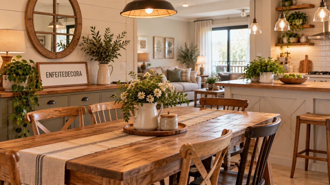 Estilo farmhouse encanta cada vez mais mulheres: entenda a razão emocional por trás da decoração rústica que virou tendência