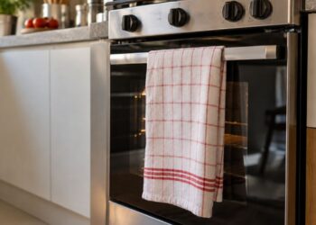 Afinal, pendurar o pano de prato na porta do forno faz mal?