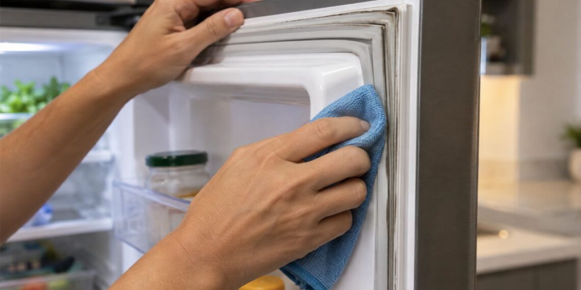 Borracha da geladeira esconde fungos nas dobras: veja a mistura caseira que remove o mofo sem ressecar a vedação