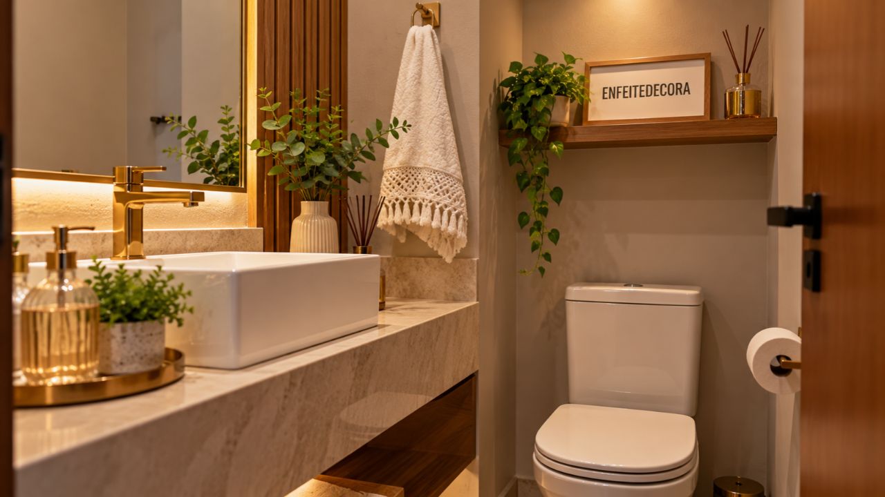 decoração de lavabo pequeno
Ideia de lavabo pequeno decorado
lavabo decorado com  toalhas